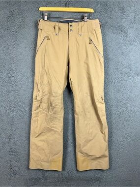 Norrona Roldal Gore-Tex Insulated Pants Mens Small Ermine Tan 4410 Ski Flaw